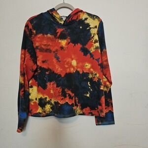 Midnight Bonfire Tie Dye Pullover Hoodie Sweatshirt Women's Y2K Eccentric Soul